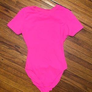 Skims neon pink bodysuit